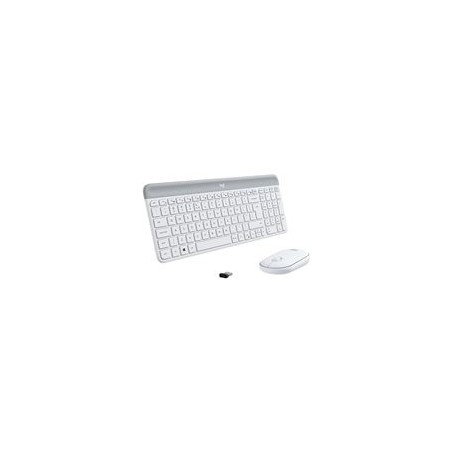 LOGI Slim Wireless Keyboard and Mouse Combo MK470 OFFWHITE (FR)