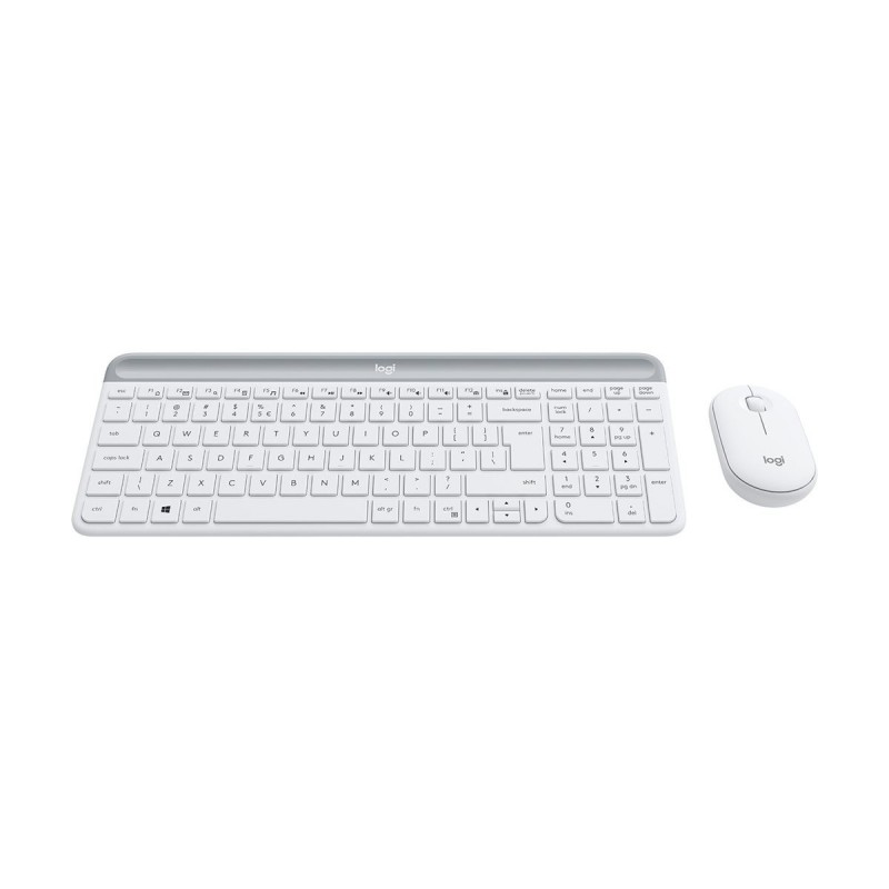 LOGI Slim Wireless Keyboard and Mouse Combo MK470 OFFWHITE (FR)