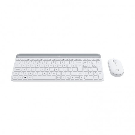 LOGI Slim Wireless Keyboard and Mouse Combo MK470 OFFWHITE (FR)