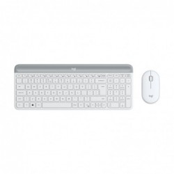 LOGI Slim Wireless Keyboard and Mouse Combo MK470 OFFWHITE (FR)