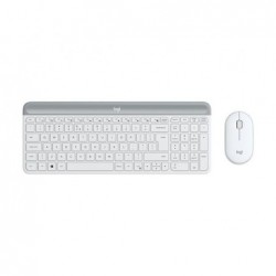 LOGI Slim Wireless Keyboard and Mouse Combo MK470 OFFWHITE (FR)