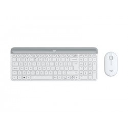 LOGI Slim Wireless Keyboard and Mouse Combo MK470 OFFWHITE (FR)