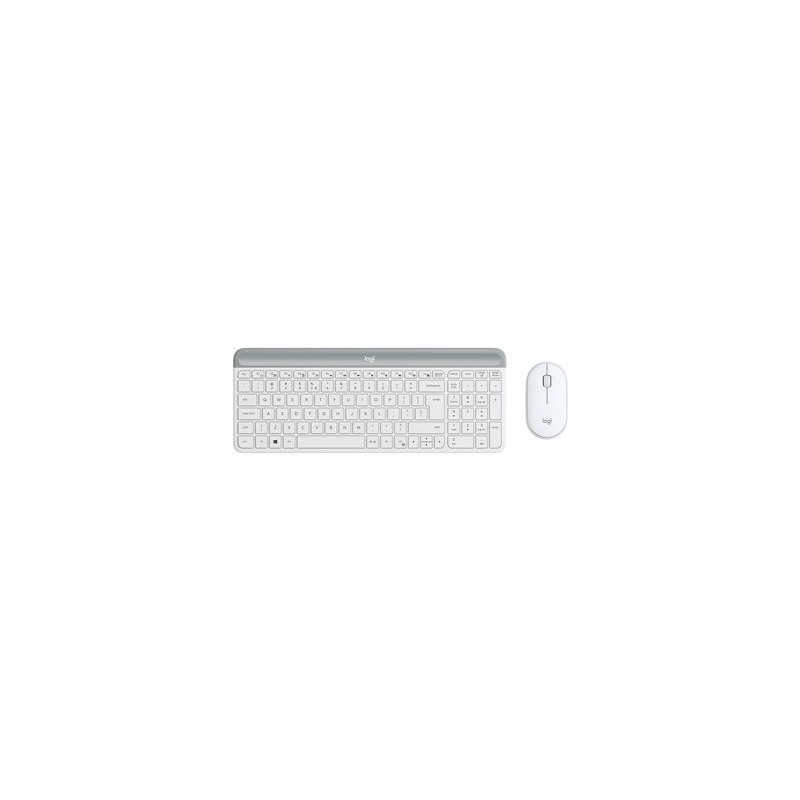 LOGI Slim Wireless Keyboard and Mouse Combo MK470 OFFWHITE (FR)
