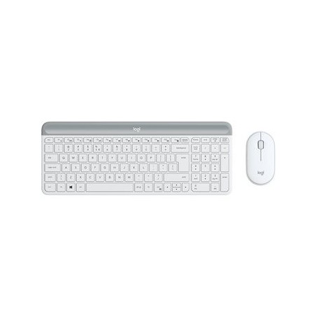 LOGI Slim Wireless Keyboard and Mouse Combo MK470 OFFWHITE (FR)