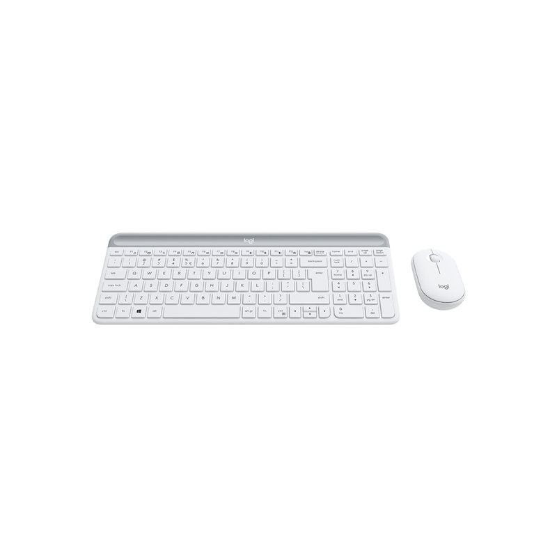 LOGI Slim Wireless Keyboard and Mouse Combo MK470 OFFWHITE (FR)