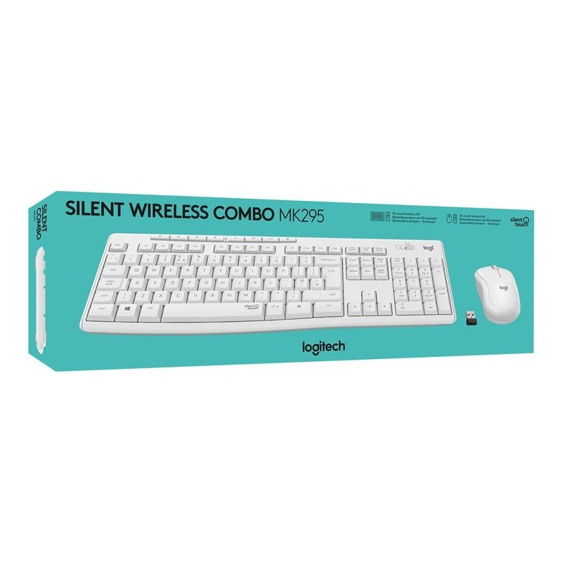 LOGITECH MK295 Silent Wireless Combo - OFF WHITE - FRA - CENTRAL