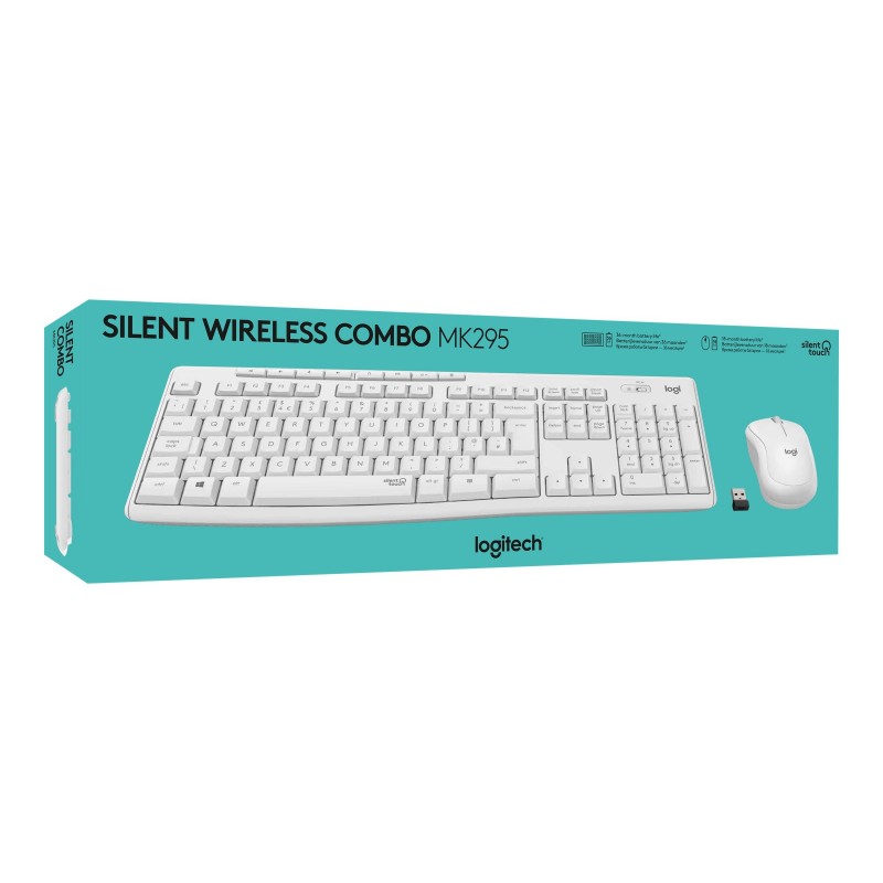 LOGITECH MK295 Silent Wireless Combo - OFF WHITE - FRA - CENTRAL