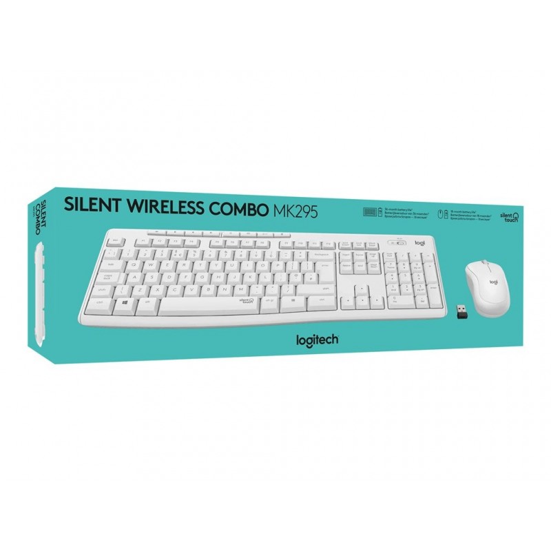 LOGITECH MK295 Silent Wireless Combo - OFF WHITE - FRA - CENTRAL