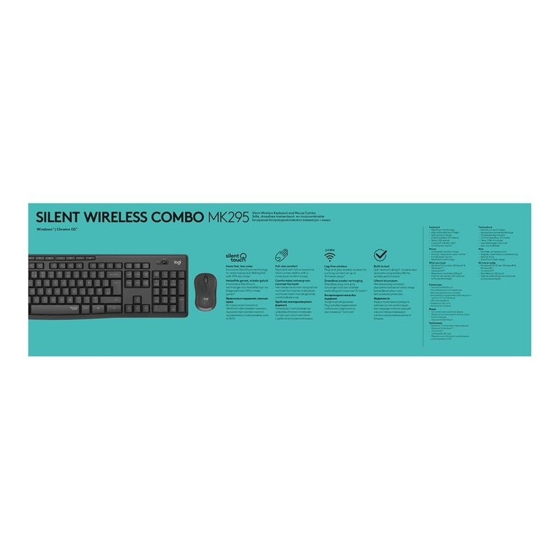 LOGITECH MK295 Silent Wireless Combo - GRAPHITE - CH - CENTRAL LOGITECH MK295 Silent Wireless Combo - GRAPHITE - CH - CENTRAL