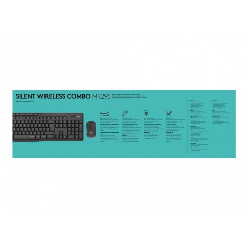 LOGITECH MK295 Silent Wireless Combo - GRAPHITE - CH - CENTRAL LOGITECH MK295 Silent Wireless Combo - GRAPHITE - CH - CENTRAL