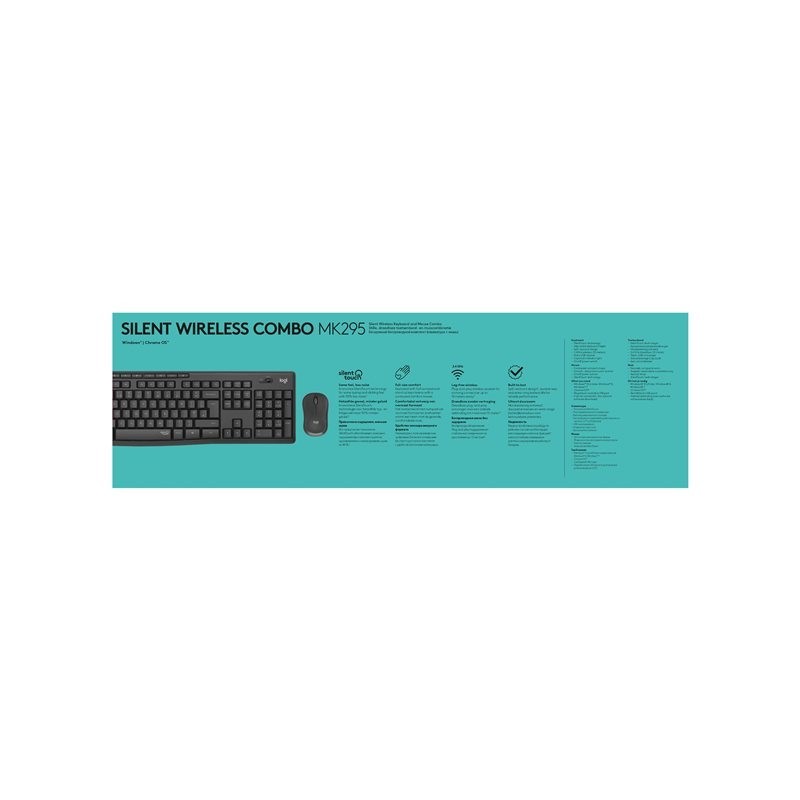 LOGITECH MK295 Silent Wireless Combo - GRAPHITE - CH - CENTRAL LOGITECH MK295 Silent Wireless Combo - GRAPHITE - CH - CENTRAL