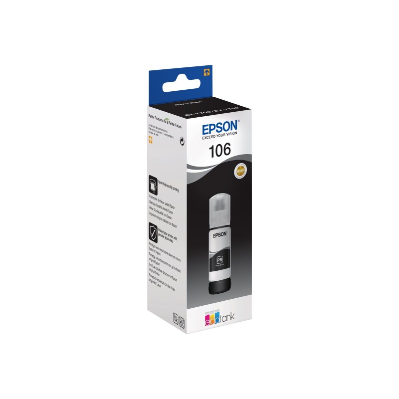 EPSON C13T00R140 Tusz Epson Photo Black 106 EcoTank L7160