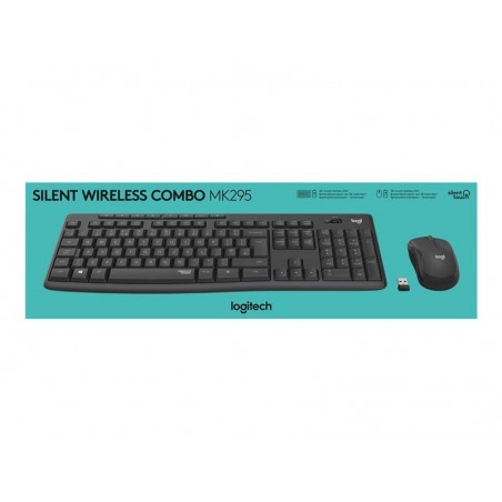 LOGITECH MK295 Silent Wireless Combo - GRAPHITE - ESP - MEDITER