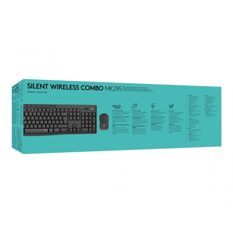 LOGITECH MK295 Silent Wireless Combo - GRAPHITE - ESP - MEDITER