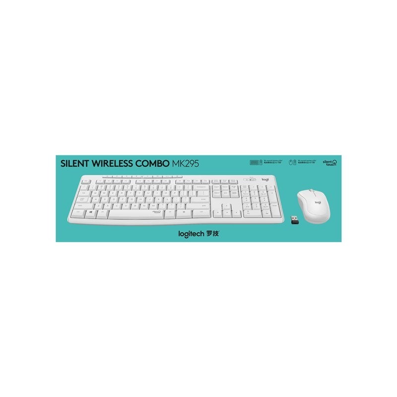 LOGITECH MK295 Silent Wireless Combo - OFF WHITE - UK - INTNL LOGITECH MK295 Silent Wireless Combo - OFF WHITE - UK - INTNL