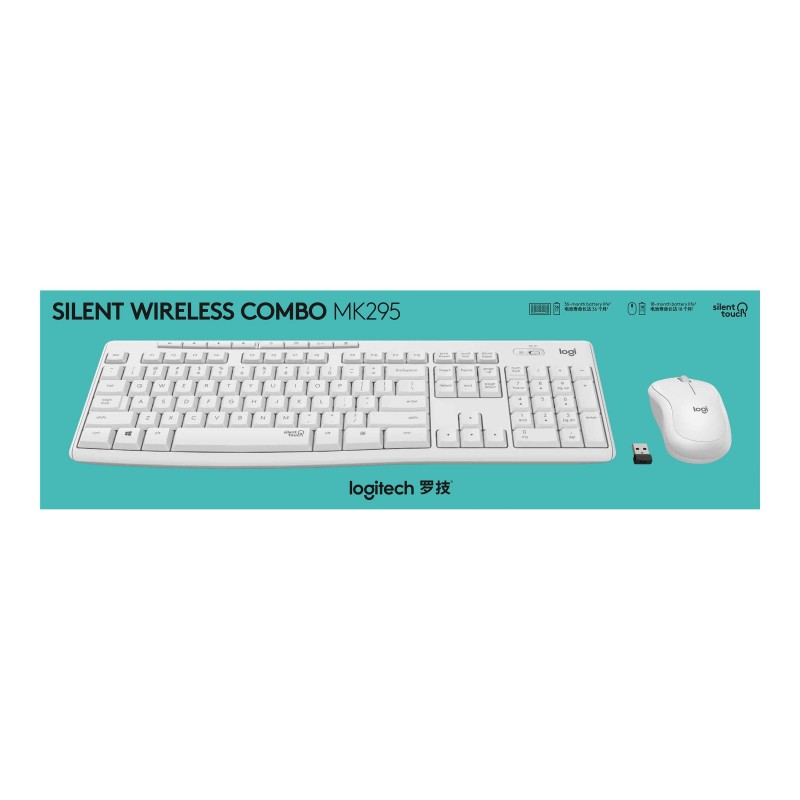 LOGITECH MK295 Silent Wireless Combo - OFF WHITE - UK - INTNL LOGITECH MK295 Silent Wireless Combo - OFF WHITE - UK - INTNL