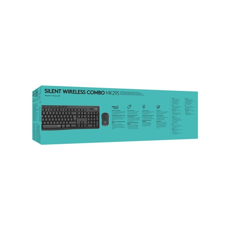 LOGITECH MK295 Silent Wireless Combo - GRAPHITE - HEB - INTNL