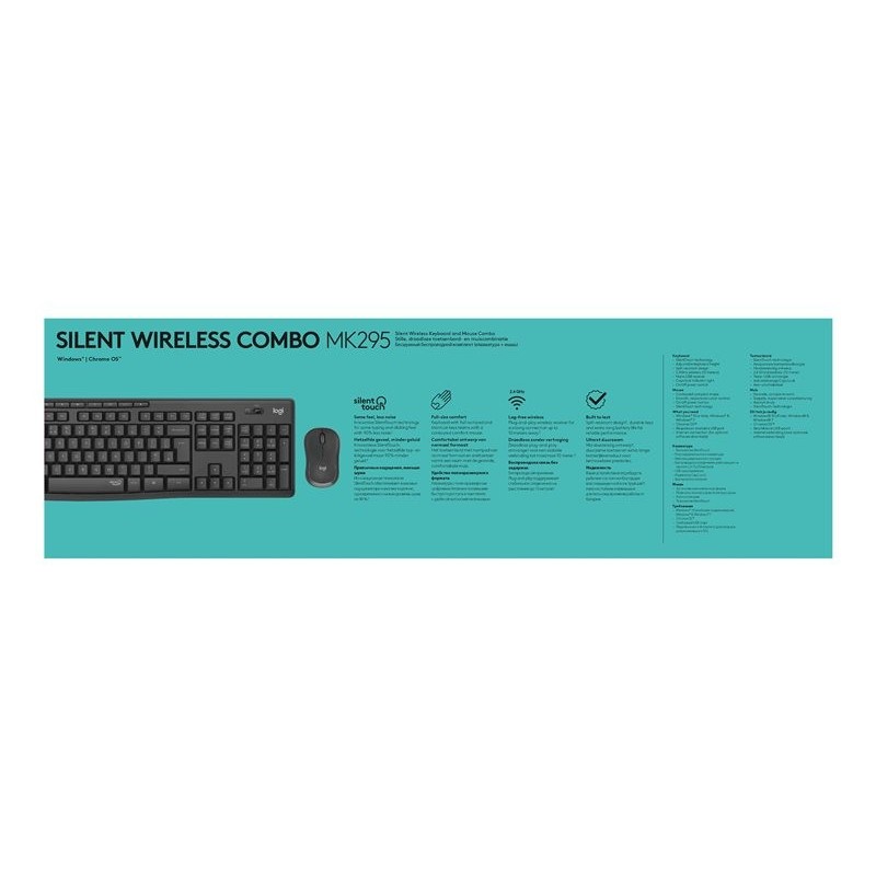 LOGITECH MK295 Silent Wireless Combo - GRAPHITE - HEB - INTNL