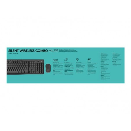 LOGITECH MK295 Silent Wireless Combo - GRAPHITE - HEB - INTNL