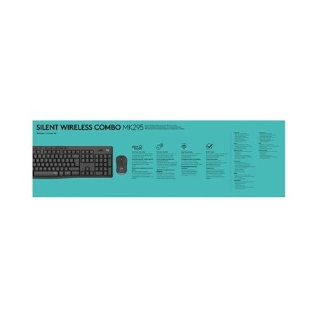 LOGITECH MK295 Silent Wireless Combo - GRAPHITE - HEB - INTNL