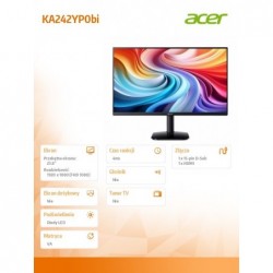 Monitor 23.8 cala KA242YP0bi VA 144Hz HDMI DP VGA