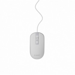 Mysz optyczna USB 1.35m biało-srebrna 