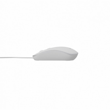 Mysz optyczna USB 1.35m biało-srebrna 