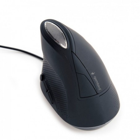 Mysz optyczna ergonomiczna przewodowa mysz optyczna z 6 przyciskami,  kolor szary