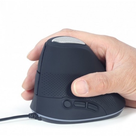 Mysz optyczna ergonomiczna przewodowa mysz optyczna z 6 przyciskami,  kolor szary