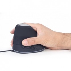 Mysz optyczna ergonomiczna przewodowa mysz optyczna z 6 przyciskami,  kolor szary