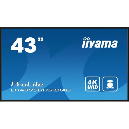 Monitor 42.5 cala ProLite LH4375UHS-B1AG, 24/7,IPS,ANDROID.11,4K,500cd/m2,WiFi,3xHDMI,DP,Daisy/Chain,2xUSB,2x10W,RJ45,iiSignage2 Monitor 42.5 cala ProLite LH4375UHS-B1AG, 24/7,IPS,ANDROID.11,4K,500cd/m2,WiFi,3xHDMI,DP,Daisy/Chain,2xUSB,2x10W,RJ45,iiSignage2