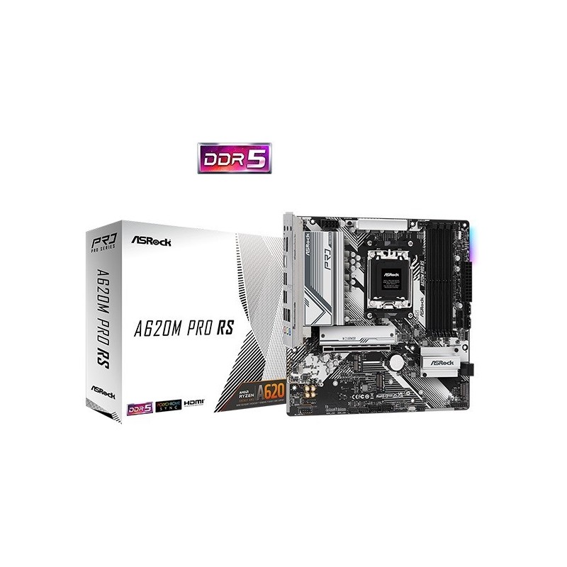 Płyta główna A620M PRO RS AM5 4DDR5 HDMI/DP M.2 mATX 