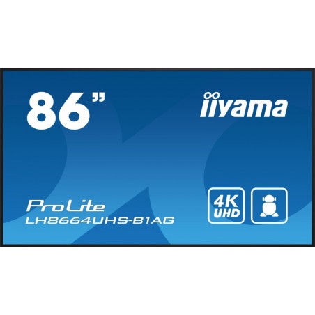 Monitor 85.6 cala ProLite LH8664UHS-B1AG,24/7,IPS,ANDROID.11,4K Monitor 85.6 cala ProLite LH8664UHS-B1AG,24/7,IPS,ANDROID.11,4K