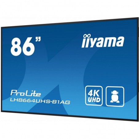 Monitor 85.6 cala ProLite LH8664UHS-B1AG,24/7,IPS,ANDROID.11,4K Monitor 85.6 cala ProLite LH8664UHS-B1AG,24/7,IPS,ANDROID.11,4K