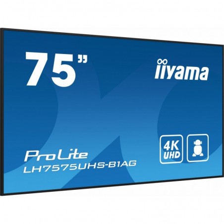 Monitor 75 cali LH7575UHS-B1AG, 24/7,IPS,ANDROID.11,4K,500cd/m2,WiFi,3xHDMI,DP,Daisy/Chain,2xUSB,2x10W,RJ45,iiSignage2,FailOver, Monitor 75 cali LH7575UHS-B1AG, 24/7,IPS,ANDROID.11,4K,500cd/m2,WiFi,3xHDMI,DP,Daisy/Chain,2xUSB,2x10W,RJ45,iiSignage2,FailOver,