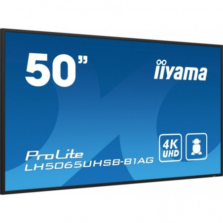 Monitor 50 cali LH5065UHSB-B1 AG, 24/7, VA, ANDROID 11, 4K, 800cd, iiSignage2, SDM, 2x HDMI, DP, 2x USB,2x 10W, RJ45, WiFi, 4/32 Monitor 50 cali LH5065UHSB-B1 AG, 24/7, VA, ANDROID 11, 4K, 800cd, iiSignage2, SDM, 2x HDMI, DP, 2x USB,2x 10W, RJ45, WiFi, 4/32