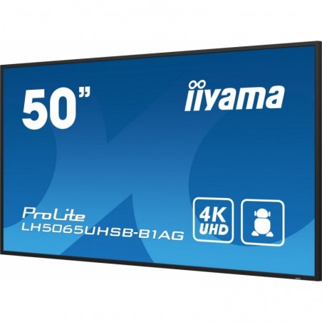Monitor 50 cali LH5065UHSB-B1 AG, 24/7, VA, ANDROID 11, 4K, 800cd, iiSignage2, SDM, 2x HDMI, DP, 2x USB,2x 10W, RJ45, WiFi, 4/32 Monitor 50 cali LH5065UHSB-B1 AG, 24/7, VA, ANDROID 11, 4K, 800cd, iiSignage2, SDM, 2x HDMI, DP, 2x USB,2x 10W, RJ45, WiFi, 4/32