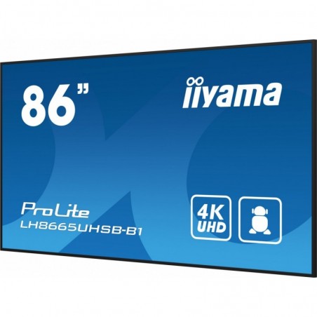 Monitor 86 cali LH8665UHSB-B1, 24/7, IPS, ANDROID 11, 4K, 800cd, iiSignage2, SDM, 2x HDMI, DP, 2x USB,2x 10W, RJ45, WiFi, 4/32GB Monitor 86 cali LH8665UHSB-B1, 24/7, IPS, ANDROID 11, 4K, 800cd, iiSignage2, SDM, 2x HDMI, DP, 2x USB,2x 10W, RJ45, WiFi, 4/32GB