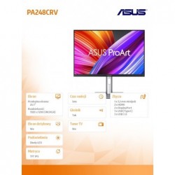 Monitor 24.1 cali PA248CRV BK/5MS/EU/DP/HDMI/TYPEC/USB/Głośniki