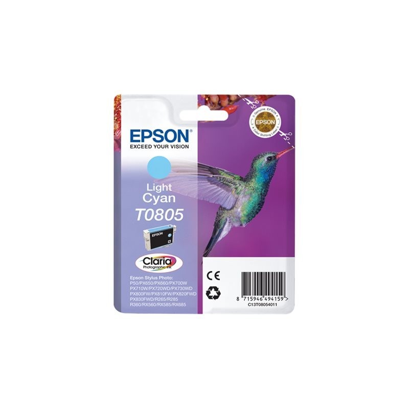 EPSON C13T08054011 Tusz Epson T0805 light cyan Stylus photo R265/285/360,RX560/585/685