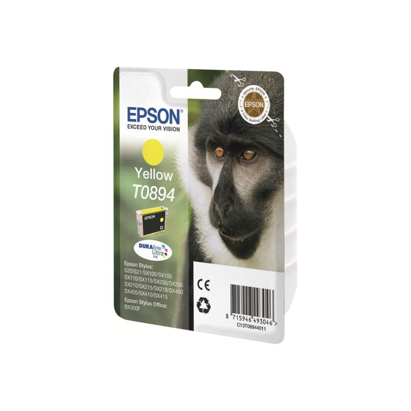 EPSON C13T08944011 Tusz Epson T0894 yellow DURABrite 3.5ml Stylus S20/SX100/SX105/SX200/SX20