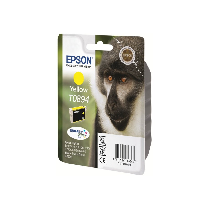 EPSON C13T08944011 Tusz Epson T0894 yellow DURABrite 3.5ml Stylus S20/SX100/SX105/SX200/SX20