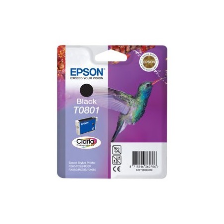 EPSON C13T08014011 Tusz Epson T0801 black Stylus photo R265/285/360,RX560/585/685