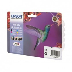 EPSON C13T08074011 Zestaw Epson T0807 C/M/Y/K/LC/LM MultiPack CLARIA Stylus photo R265/285/360...