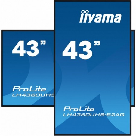 Monitor 43 LH4360UHS-B2A 24/7, 500cd, 4K, VA, Wifi, 6.5ms, 3xHDMI, 2xUSBR, J45, RS-232C Monitor 43 LH4360UHS-B2A 24/7, 500cd, 4K, VA, Wifi, 6.5ms, 3xHDMI, 2xUSBR, J45, RS-232C