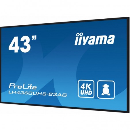 Monitor 43 LH4360UHS-B2A 24/7, 500cd, 4K, VA, Wifi, 6.5ms, 3xHDMI, 2xUSBR, J45, RS-232C Monitor 43 LH4360UHS-B2A 24/7, 500cd, 4K, VA, Wifi, 6.5ms, 3xHDMI, 2xUSBR, J45, RS-232C