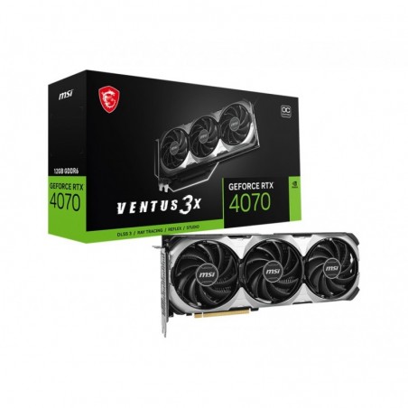 Karta graficzna RTX 4070 VENTUS 3X E1 12G OC GDDR6 192bit 3DP Karta graficzna RTX 4070 VENTUS 3X E1 12G OC GDDR6 192bit 3DP