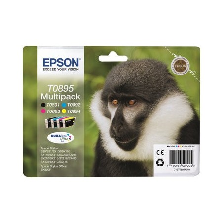 EPSON C13T08954010 Zestaw Epson T0895 CMYK MultiPack DURABrite Stylus SX100