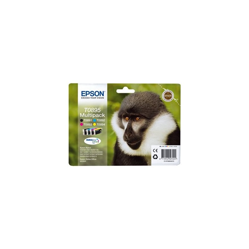 EPSON C13T08954010 Zestaw Epson T0895 CMYK MultiPack DURABrite Stylus SX100