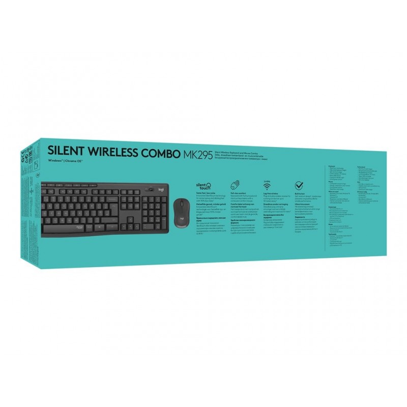LOGITECH MK295 Silent Wireless Combo - GRAPHITE - HRV-SLV - INTNL